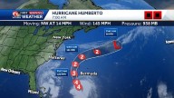 Category 4 Hurricane Humberto tracking toward Bermuda; 145 mph winds