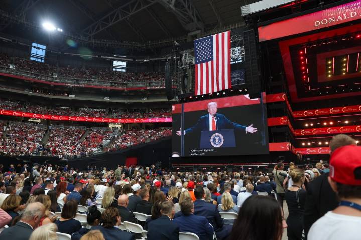 Trump Rails Against Jimmy Kimmel & Radical Left At Charlie Kirk Memorial