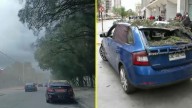 "Fue bien complicado": Testimonios de testigos de los vientos que provocaron caída de árboles y dejaron vehículos destruídos