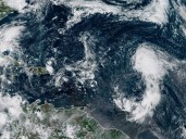 Tropical Storm Gabrielle nears hurricane strength southeast of Bermuda