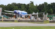 Breeze plane struck at Charleston airport awaits repair ETA
