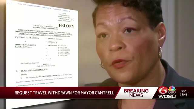 Mayor LaToya Cantrell withdraws travel request