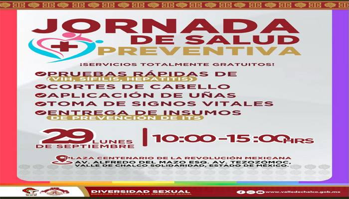 En Valle de Chalco realizarán jornada de salud preventiva en explana municipal