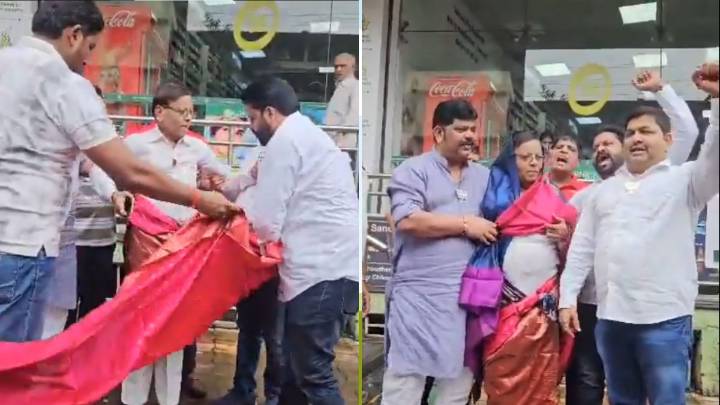 WATCH | BJP workers forcibly drape sari on aged Congress worker Prakash 'Mama' Pagare in viral video; here is why