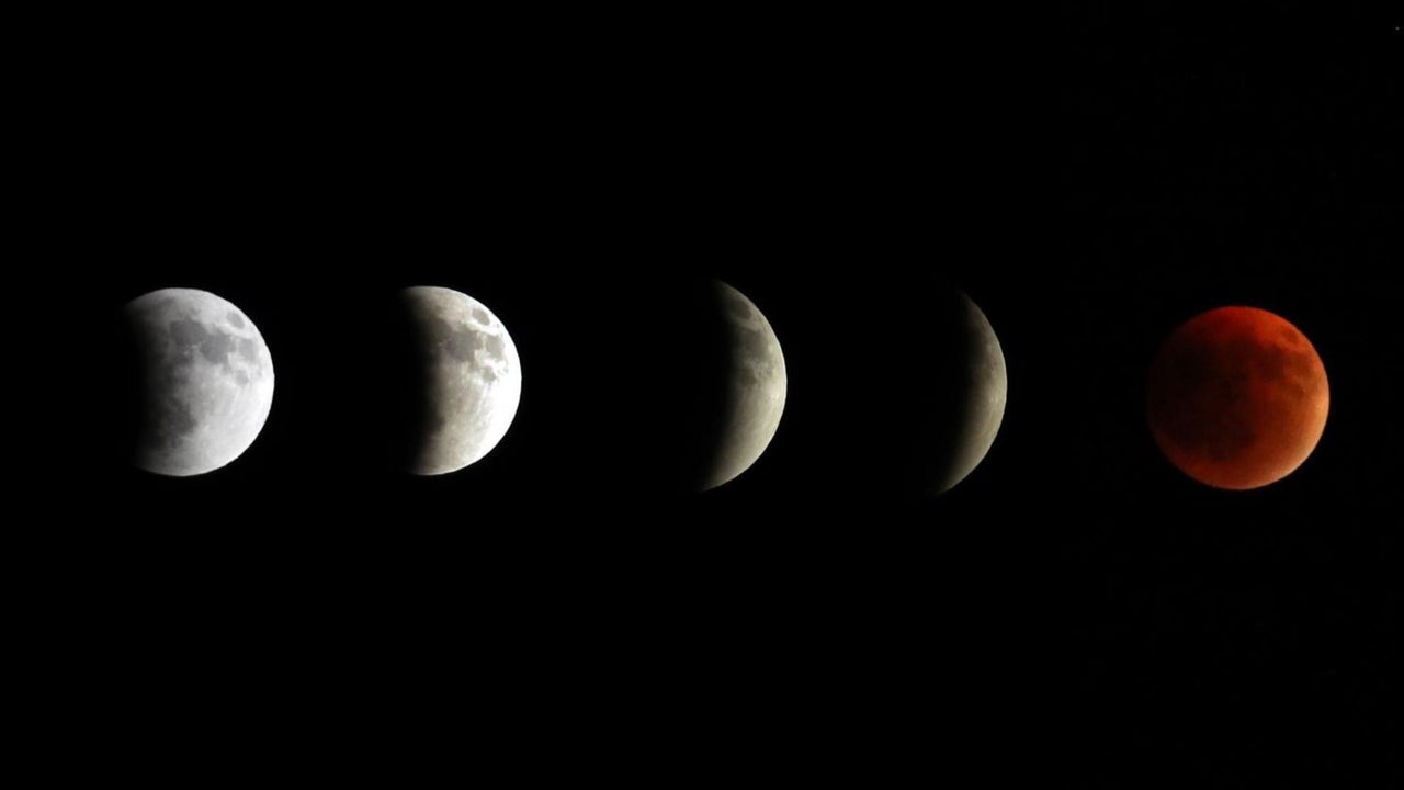 Las mejores imágenes que deja el gran eclipse total de Luna de este domingo 7 de septiembre
