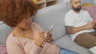 It's normal to text with your phone angled away, agree couple
