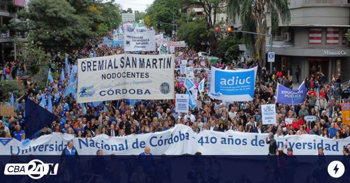 Córdoba: la tercera Marcha Federal Universitaria tiene horario confirmado
