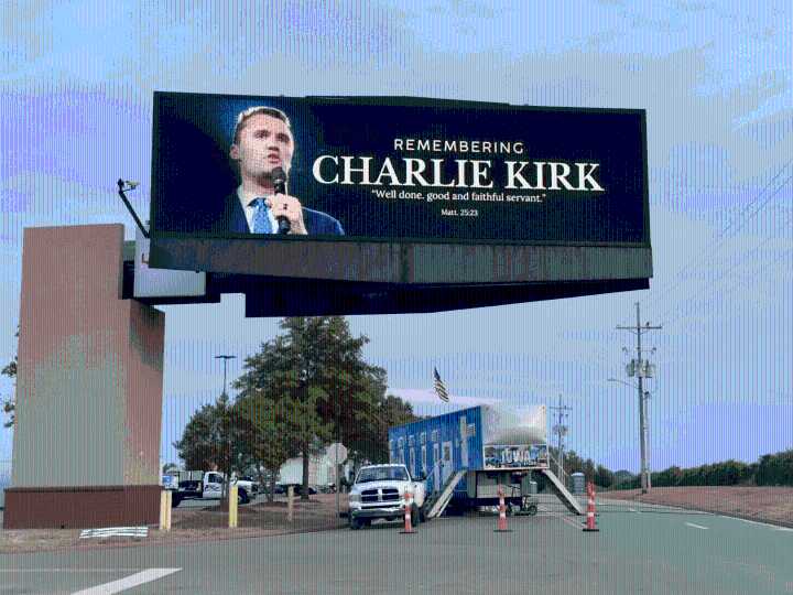 Billboard honoring Charlie Kirk unveiled in DeSoto County