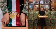 Con hilo dorado y bordado a mano, así se hizo la banda presidencial de Sheinbaum