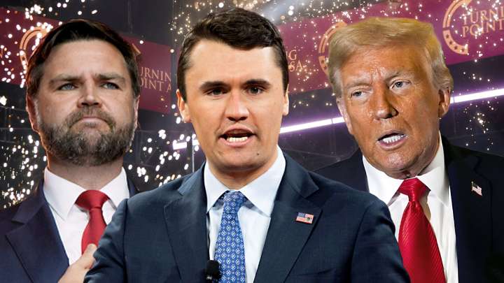 Trump hails Charlie Kirk and reunites with Musk at memorial