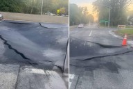 New York's Saw Mill River Parkway suffers massive collapse after heavy rain