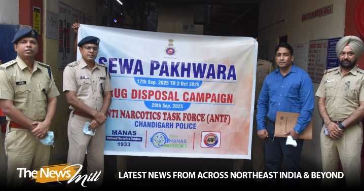 Chandigarh police dispose of over 35 kg of seized narcotics during Sewa pakhwada