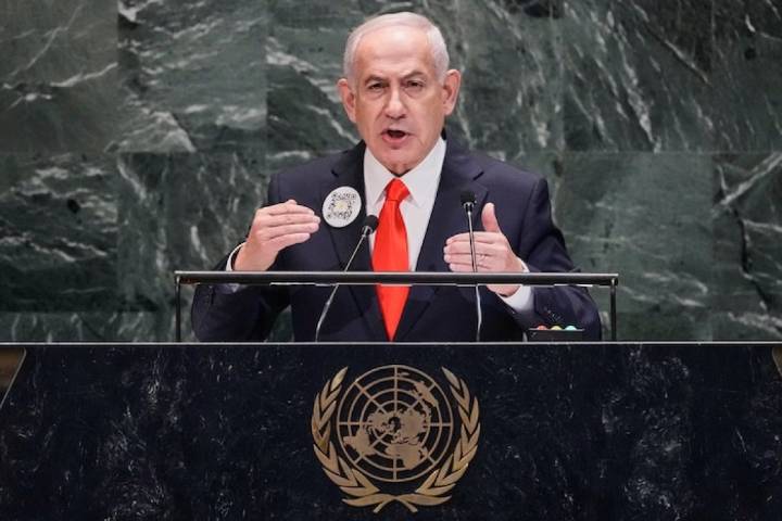 Netanyahu claims his UN speech carried on cellphones in Gaza