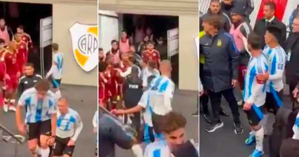 No todo fue felicidad: así fue la pelea que tuvo Messi en el Monumental