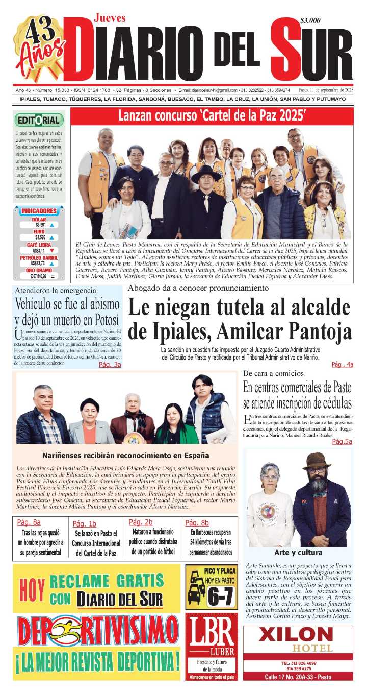 Portada 11 de septiembre de 2025