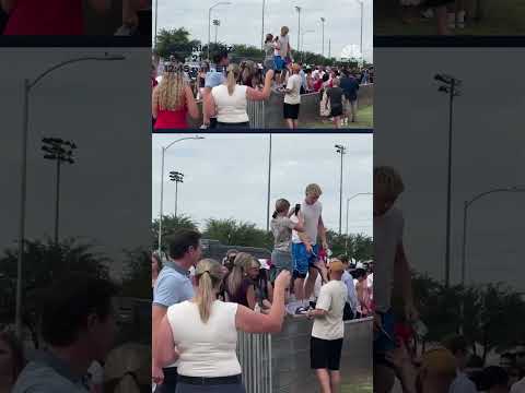 Crowds walk away from Charlie Kirk memorial venue after being told its full