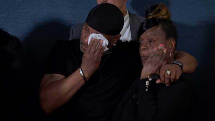 Bryan Hooper, Sr., speaks after his release from prison following exoneration