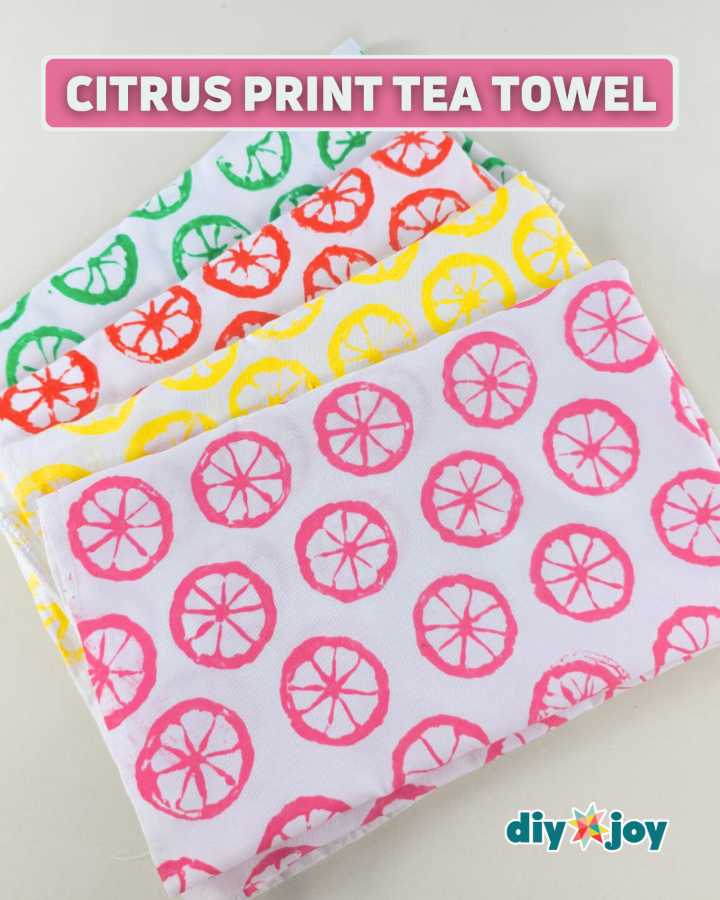 DIY Citrus Print Tea Towels