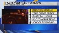 BCSO shooting, Gorge Bridge suicide, Start of fall, Albuquerque arrest video, School expansion