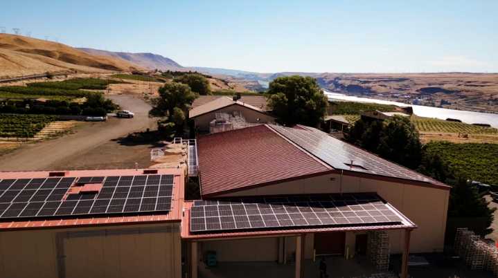 Maryhill Winery in the Columbia River Gorge powers up rooftop solar array