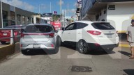 Choque de camioneta y carrito Hyundai