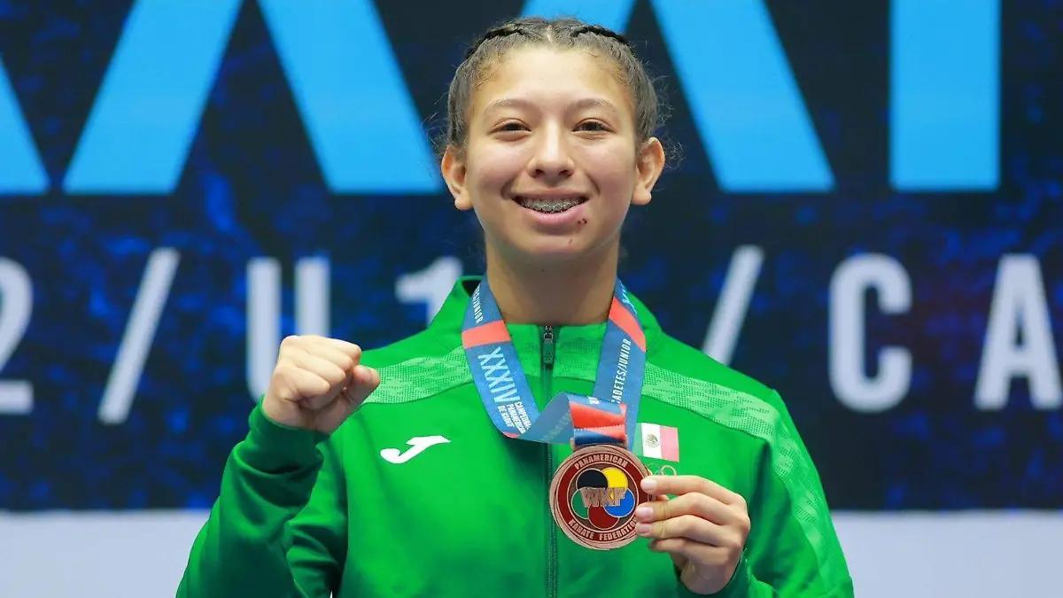 Medalla de bronce para Valeria Juárez en Panamericano de Karate