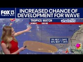 Tropical wave sees increased chance of development