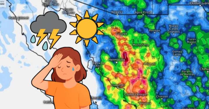 Temperaturas de hasta 45°C y tormentas eléctricas azotan Sonora; se vigila frente frío y tormenta tropical