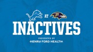 INACTIVES: Lions at Ravens