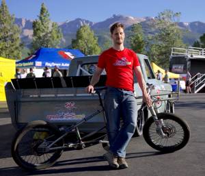 Cyclist attempts to break world record at over 200mph