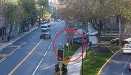 VIDEO: trabajador salvó de milagro de ser aplastado por camioneta en Providencia