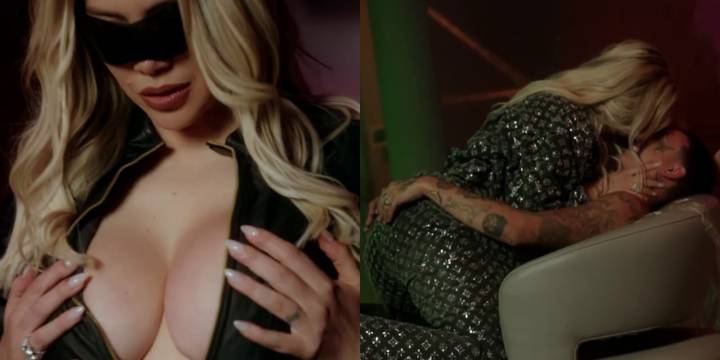 Las sensuales imágenes de Wanda Nara, a puro escote y con escenas jugadas en “Tóxica”, su nuevo videoclip