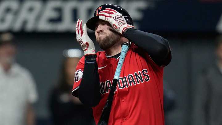 David Fry injury update after Cleveland Guardians star is rushed to hospital after 99mph pitch smashes him in face