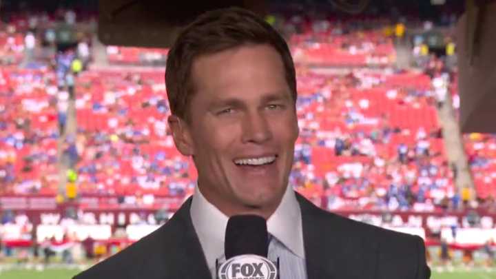 Tom Brady makes Super Bowl joke at own expense on Fox NFL Sunday during New York Giants