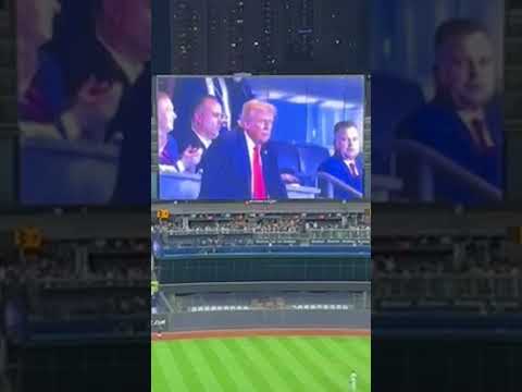 Trump introduced at Yankees game #shorts