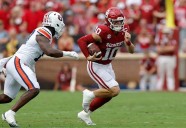 No. 11 Oklahoma's record 10 sacks and Mateer's late TD sink No. 22 Auburn and ex