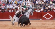 Exhibición de rejoneo en La Glorieta a cargo de Diego Ventura, Rui Fernandes y Sergio Galán