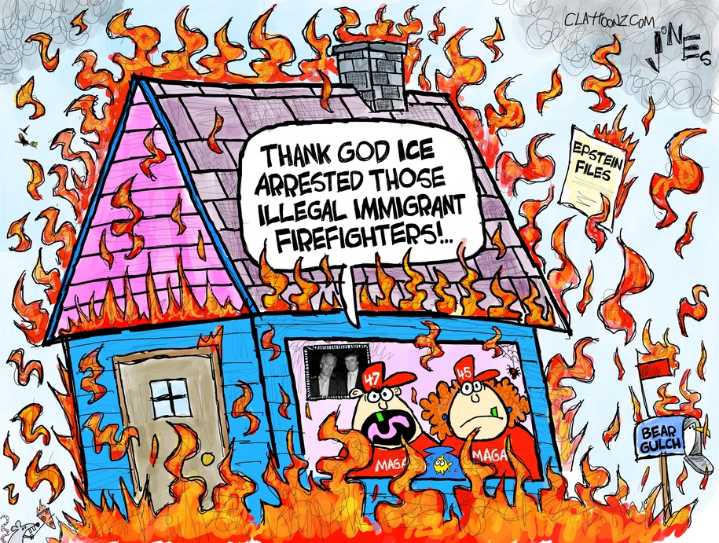 Cartoon: Illegal firefighters