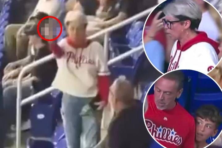 Defiant Phillies fan flips off crowd after taking ball from young boy