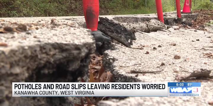 Residents concerned about potholes and road slips