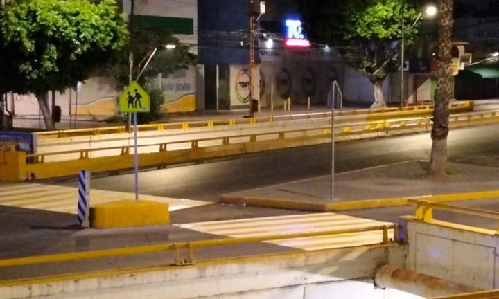 Policía Vial realiza trabajos de señalización de cruces seguros en la Glorieta González Bocanegra