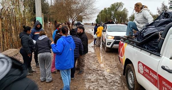 Más de 5.100 familias asistidas tras las persistentes lluvias en San Juan