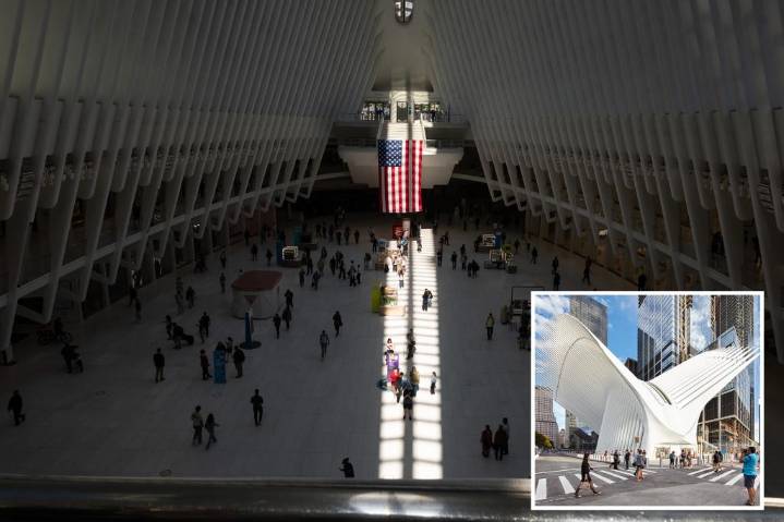 Stunning symbolic 'Way of Light' fills WTC's Oculus at 10:28 a.m. on 9/11 — the exact minute the North Twin Tower fell