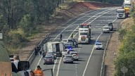 Man, 39, charged after major Bruce Highway pursuit of allegedly stolen food truck from Brisbane