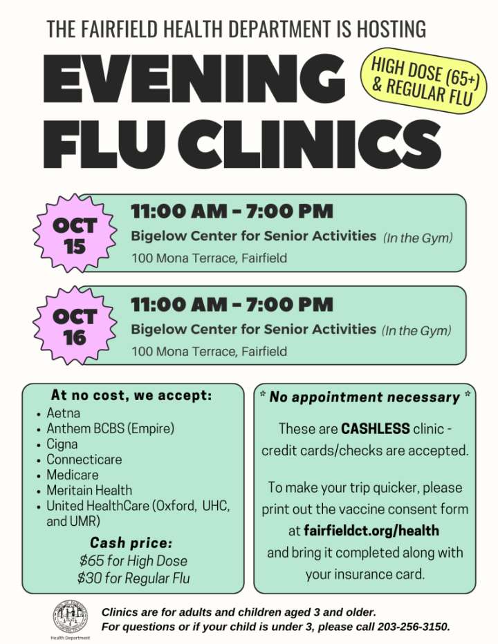 Fairfield Health Department Offers Annual Flu Vaccine Clinics