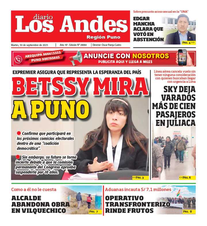 PUNO: Diario Los Andes 30/09/2025