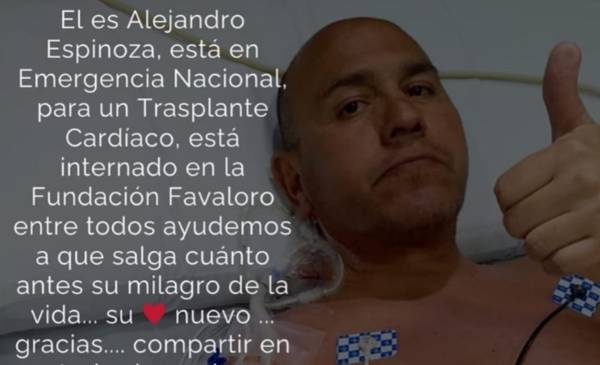 Alejandro Espinosa, vecino de Rawson, espera un trasplante de corazón