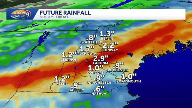 Much-needed rain moving through New Hampshire; some thunderstorms possible