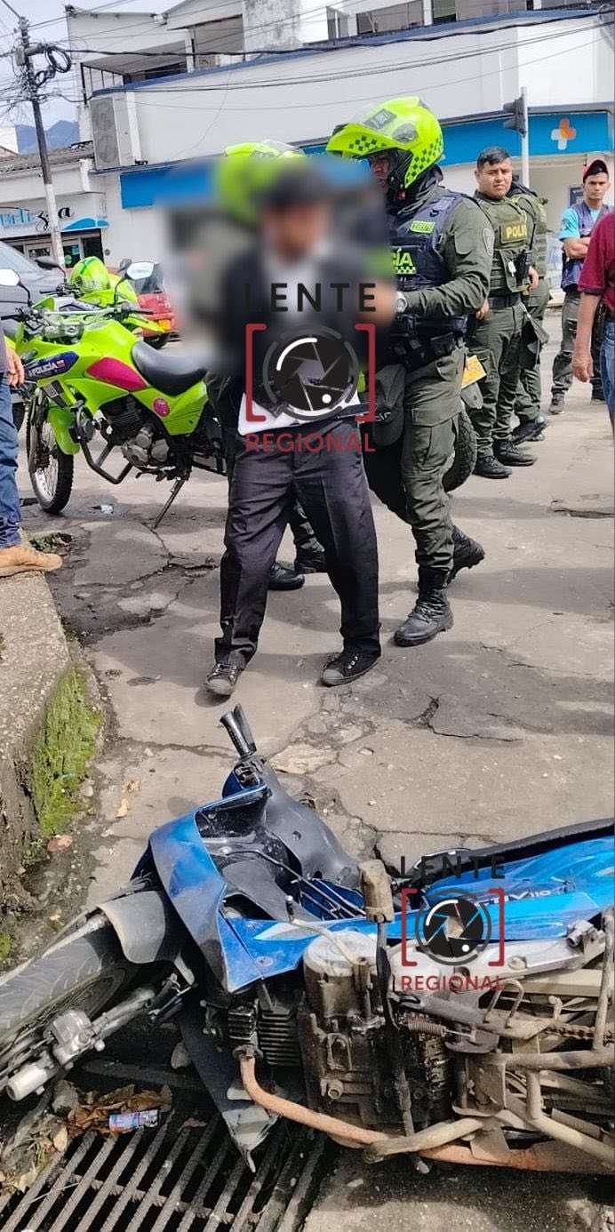 Presunto ladrón se accidentó a bordo de la moto que, al parecer, se había robado