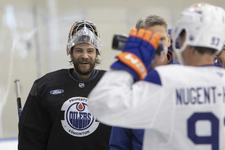 Edmonton Oilers goaltender Stuart Skinner feels lighter and quicker as camp begins